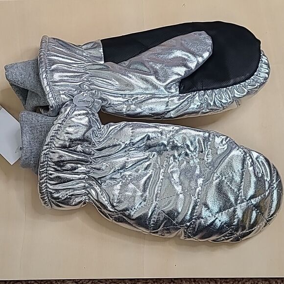NEW BP Silver and black mittens - Picture 1 of 4